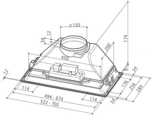 Встраиваемая вытяжка Faber Ich 00 SS 15.2A (110.0280.644)