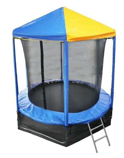 Батут Optifit Like 6ft Blue с сине-желтой крышей