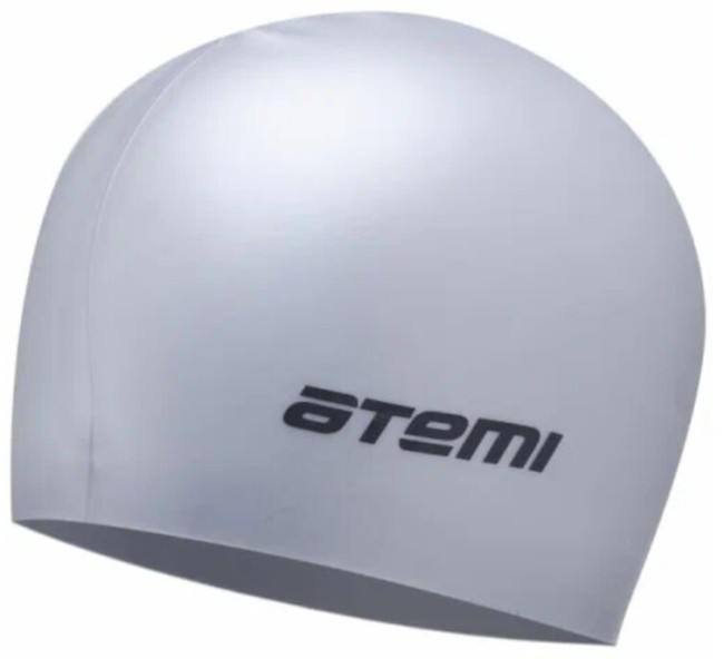 Шапочка для плавания Atemi SC109, силикон, серебро