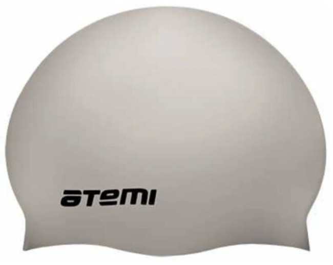 Шапочка для плавания Atemi SC109, силикон, серебро