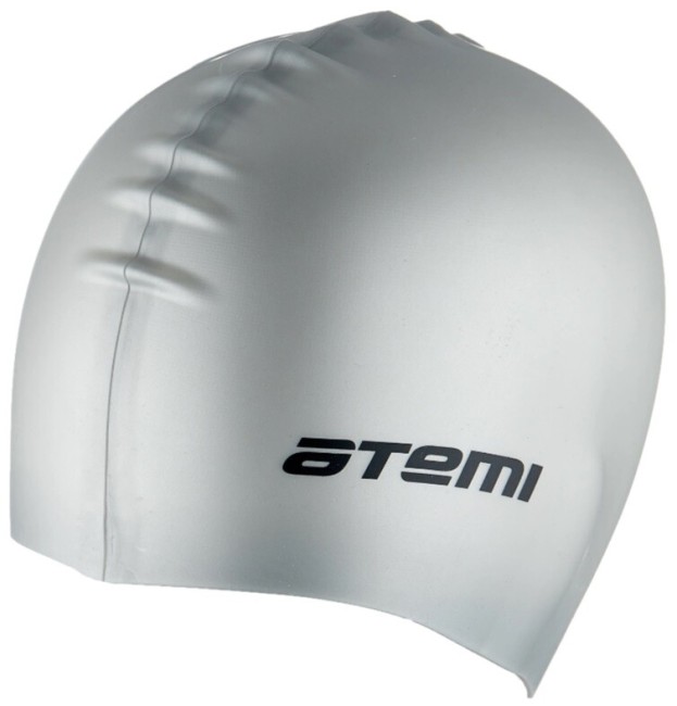 Шапочка для плавания Atemi SC109, силикон, серебро