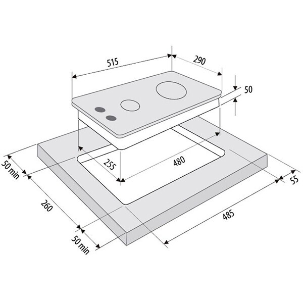 Встраиваемая газовая варочная панель Fornelli PGT 30 Calore WH Встраиваемая газовая варочная панель Fornelli PGT 30 Calore WH