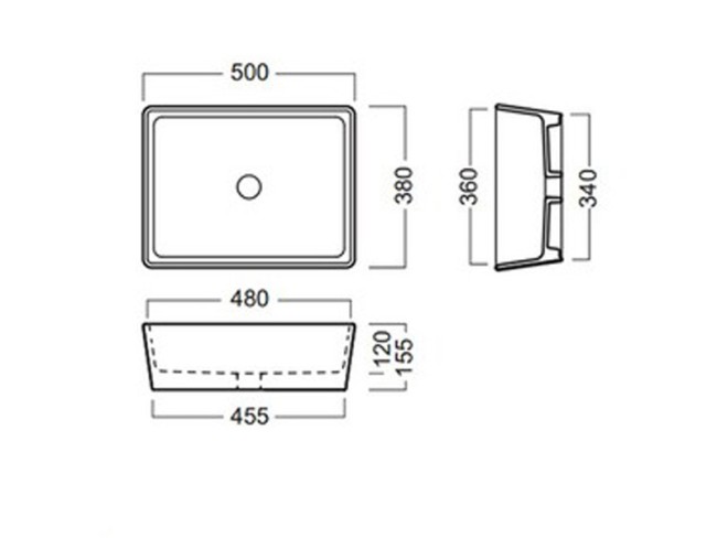 Раковина встраиваемая снизу Hatria HAPPY HOUR 11.15 (YXSQ01)