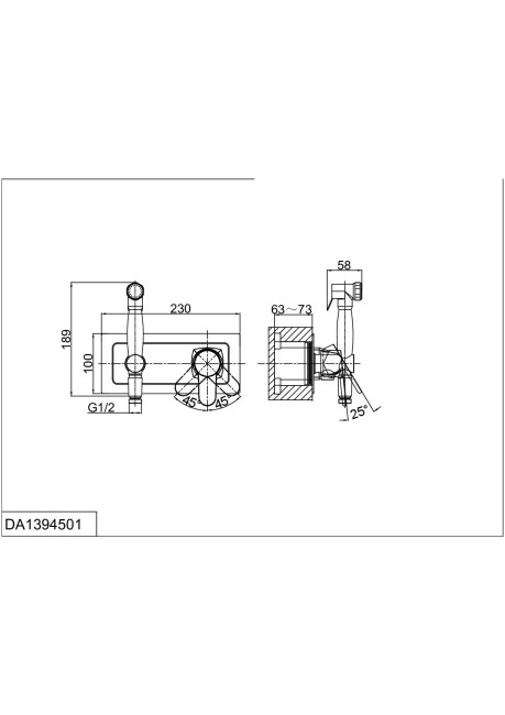 Гигиенический душ D&K Rhein Marx DA1394501 Гигиенический душ D&K Rhein Marx DA1394501
