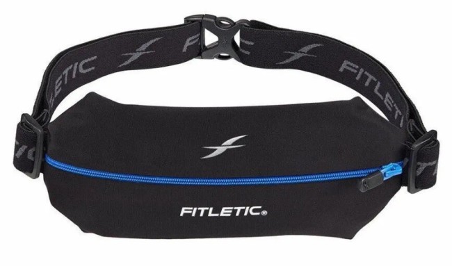 Беговая сумка на пояс Fitletic Mini Sport Belt черный/синяя молния Беговая сумка на пояс Fitletic Mini Sport Belt черный/синяя молния