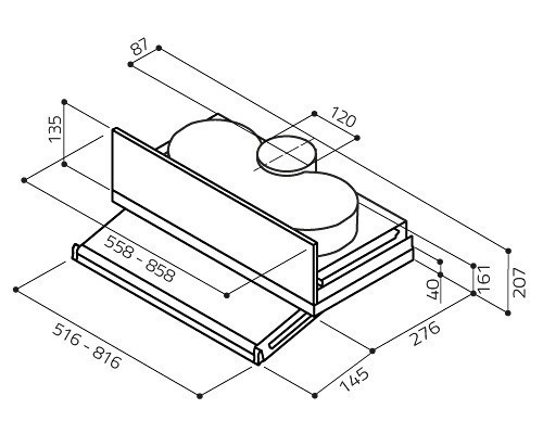 Встраиваемая вытяжка Elica Ciak Lux GR/A/L/86