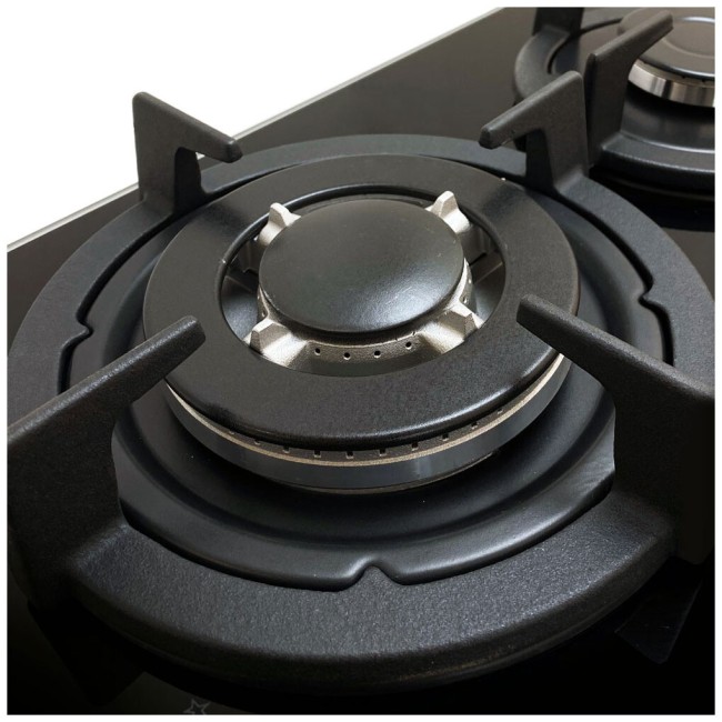 Встраиваемая газовая варочная панель Ginzzu HCG-444 черный