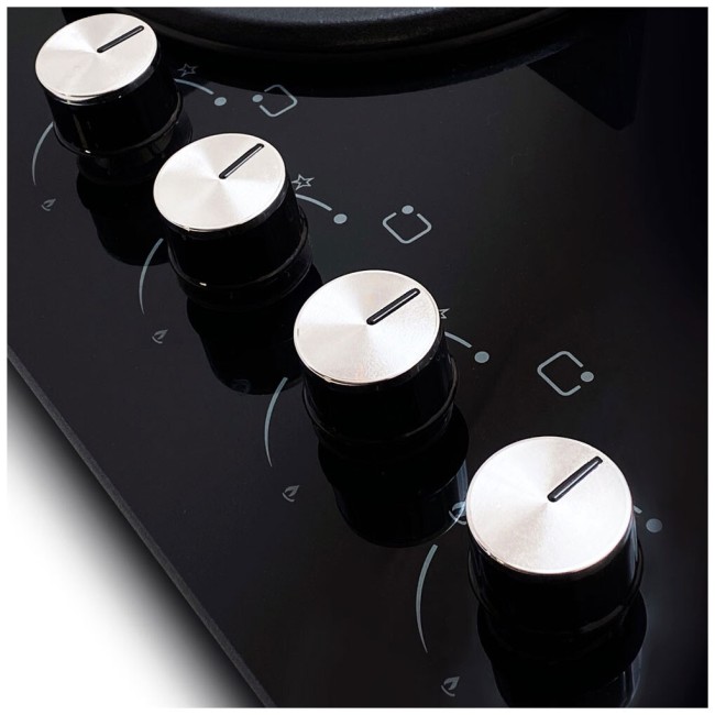 Встраиваемая газовая варочная панель Ginzzu HCG-444 черный