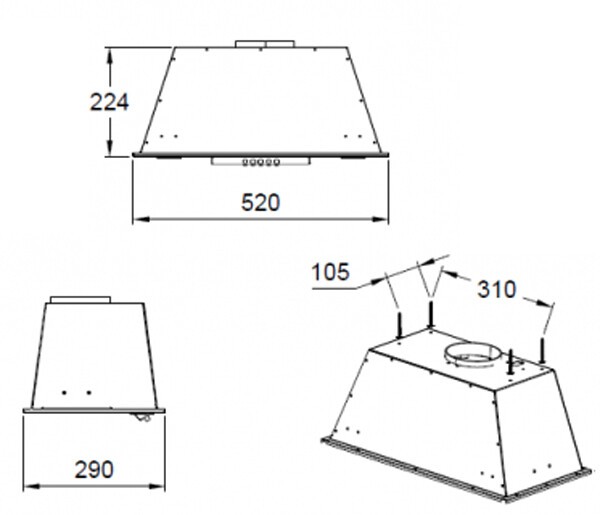 Встраиваемая вытяжка Kanzler D 515 W Встраиваемая вытяжка Kanzler D 515 W