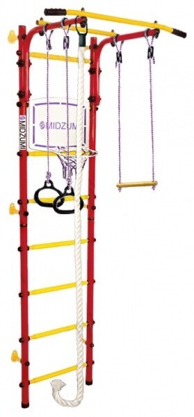 Шведская стенка Midzumi Sima Kabe красный/желтый Шведская стенка Midzumi Sima Kabe красный/желтый