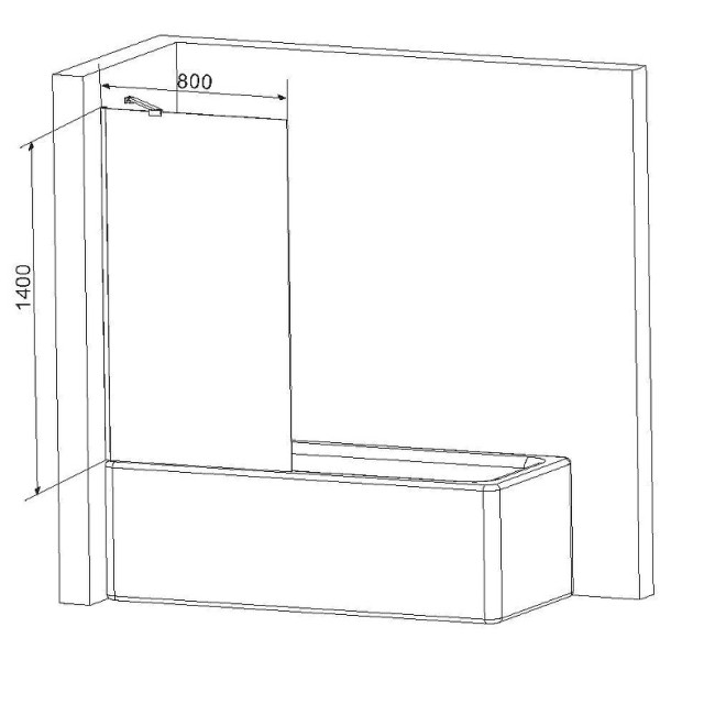 Шторка на борт ванны 80х140 AM.PM Gem (W90BS-080-140BM) Шторка на борт ванны 80х140 AM.PM Gem (W90BS-080-140BM)
