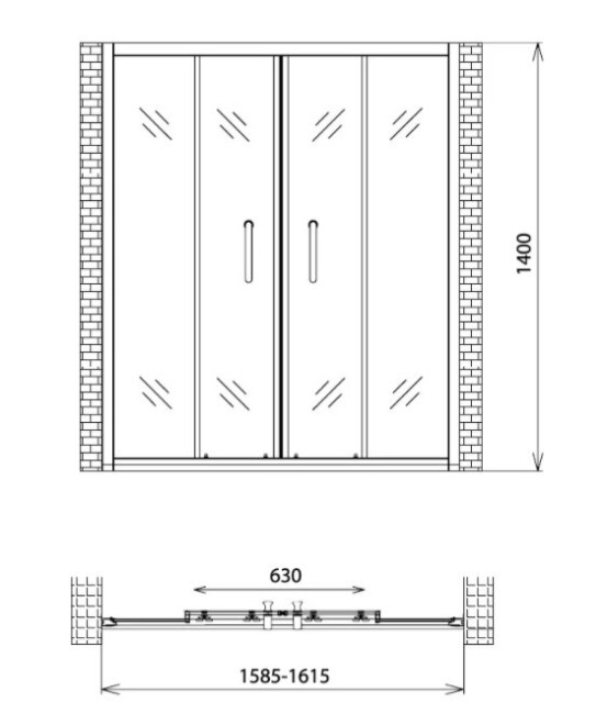 Душевая шторка Gemy S30193B