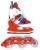 Коньки-ролики раздвижные Black Aqua AS-409, красный/синий 27-30 Коньки-ролики раздвижные Black Aqua AS-409, красный/синий 27-30