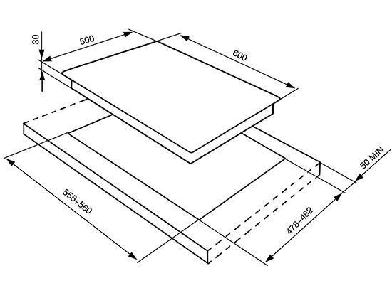 Встраиваемая газовая варочная панель Smeg SR764AO Встраиваемая газовая варочная панель Smeg SR764AO