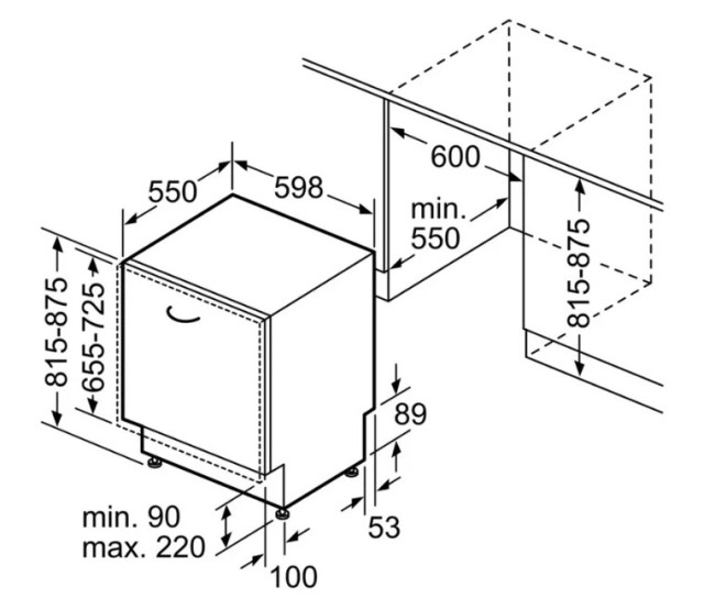 Встраиваемая посудомоечная машина Bosch SMV69P20