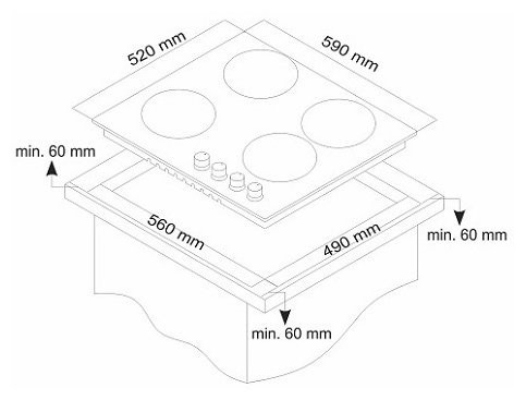 Встраиваемая газовая варочная панель Simfer H60Q40L417