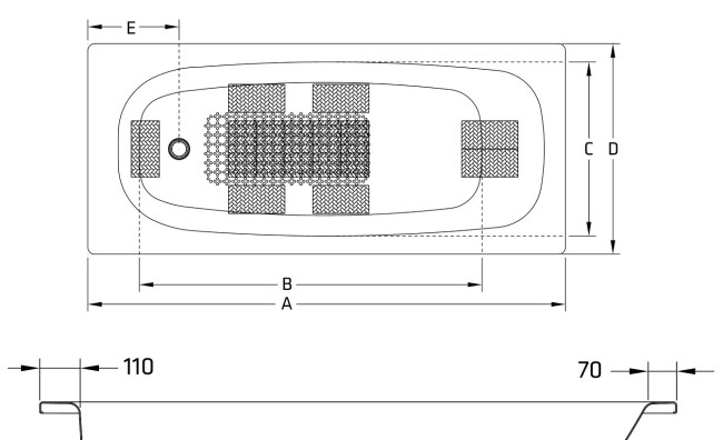 Ванна стальная BLB Universal HG B70HAH001