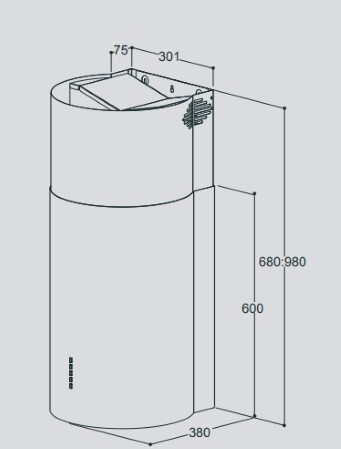 Каминная вытяжка Zigmund & Shtain K 333.41 W