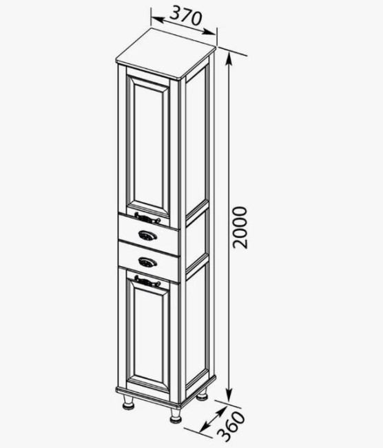 Пенал Aquanet Тесса ДЕКАПЕ 35 Жасмин/серебро (фасад стекло) (201808) Пенал Aquanet Тесса ДЕКАПЕ 35 Жасмин/серебро (фасад стекло) (201808)