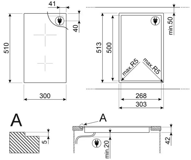 Встраиваемая электрическая варочная панель Smeg SE232TX1 Встраиваемая электрическая варочная панель Smeg SE232TX1