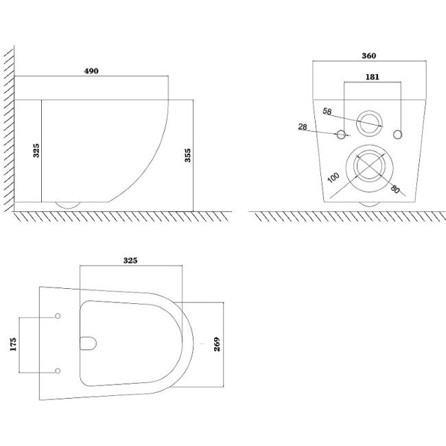 Унитаз подвесной Olive'S Plaza (PL30116DP) Унитаз подвесной Olive'S Plaza (PL30116DP)