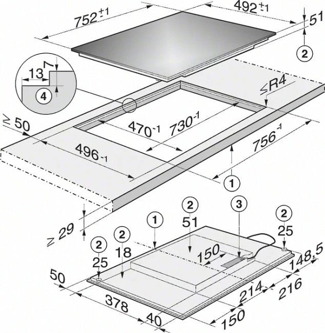Встраиваемая индукционная варочная панель Miele KM 6349 BRWS