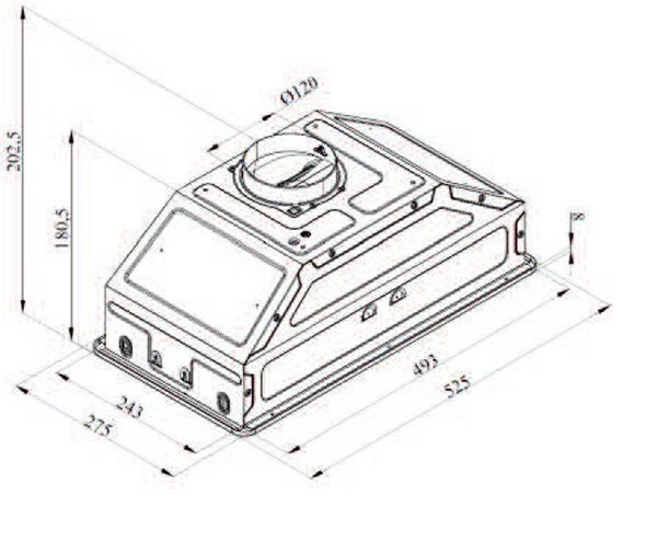 Встраиваемая вытяжка Darina Built in G605B Встраиваемая вытяжка Darina Built in G605B