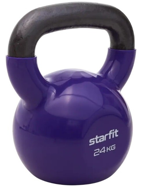 Гиря виниловая Starfit DB-401 24 кг фиолетовый Гиря виниловая Starfit DB-401 24 кг фиолетовый