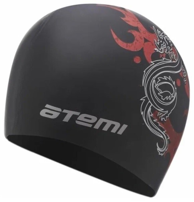 Шапочка для плавания Atemi PSC405 силикон, дракон