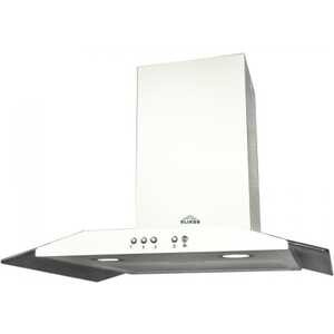 Каминная вытяжка Elikor Стелс 50 белый/галоген тонированный
