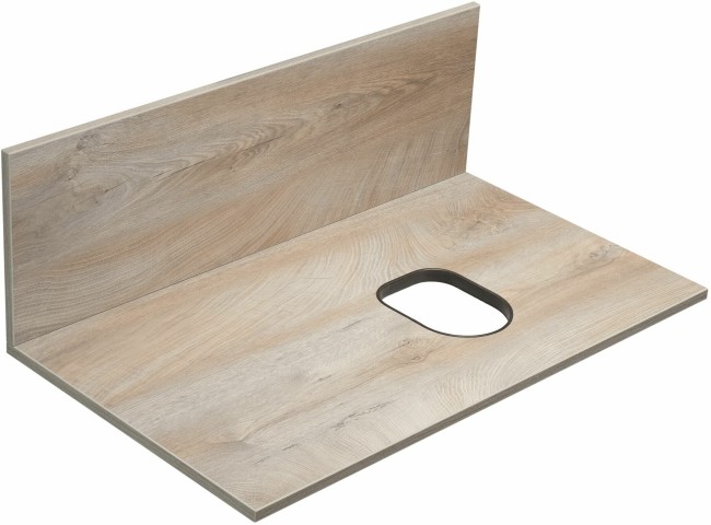 Столешница Aquaton Мишель с панелью 100 дуб эндгрейн (1A277103MIX40)