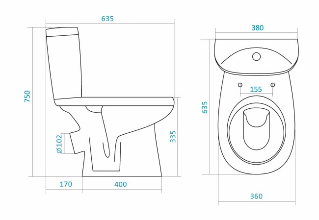 Унитаз Santek Анимо 1.WH30.2.134