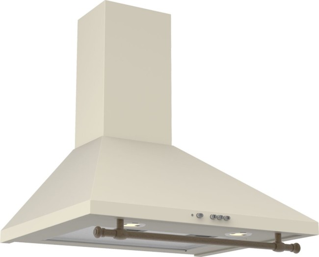 Каминная вытяжка Elikor MR6634GR слоновая кость/бронза