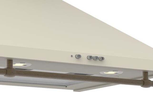 Каминная вытяжка Elikor MR6634GR слоновая кость/бронза