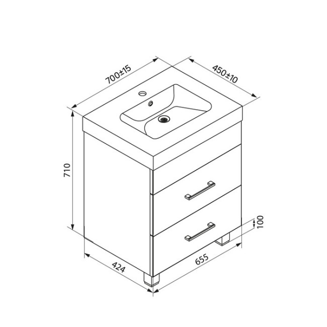 Тумба с раковиной Iddis New Custo NCU70W0i95K Тумба с раковиной Iddis New Custo NCU70W0i95K