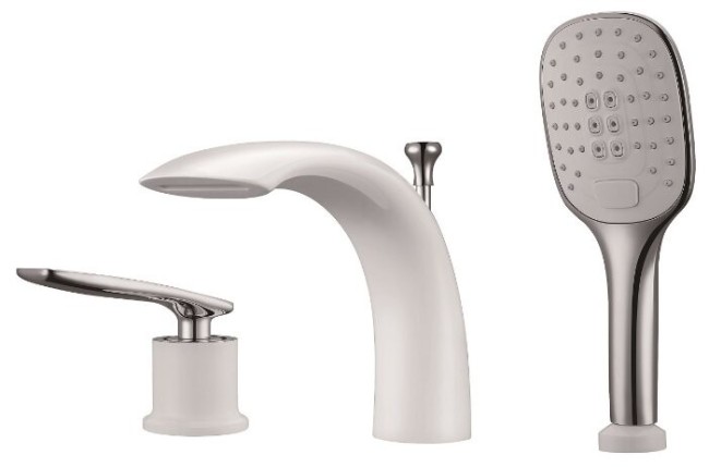 Смеситель для ванны Timo Helmi 4010/00Y-16 chrome/white Смеситель для ванны Timo Helmi 4010/00Y-16 chrome/white