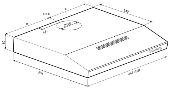 Вытяжка Kronasteel Jessica slim PB 600 black Вытяжка Kronasteel Jessica slim PB 600 black
