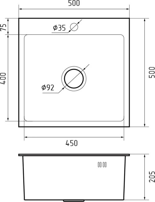 Кухонная мойка GranFest 5050 нерж Кухонная мойка GranFest 5050 нерж