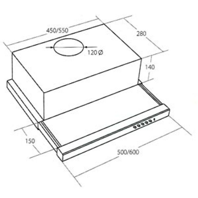 Встраиваемая вытяжка Akpo WK-7 Light 60 WH