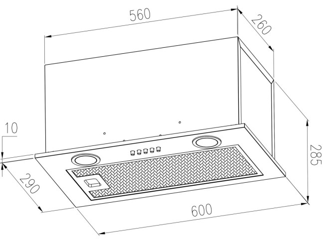 Встраиваемая вытяжка Meferi INBOX60WH Ultra
