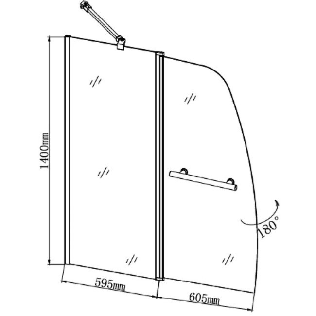 Душевая шторка Grossman GR-100/2 без ручки Душевая шторка Grossman GR-100/2 без ручки