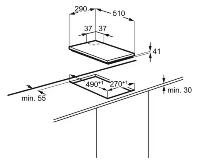 Встраиваемая газовая варочная панель Electrolux EGG3322NVX