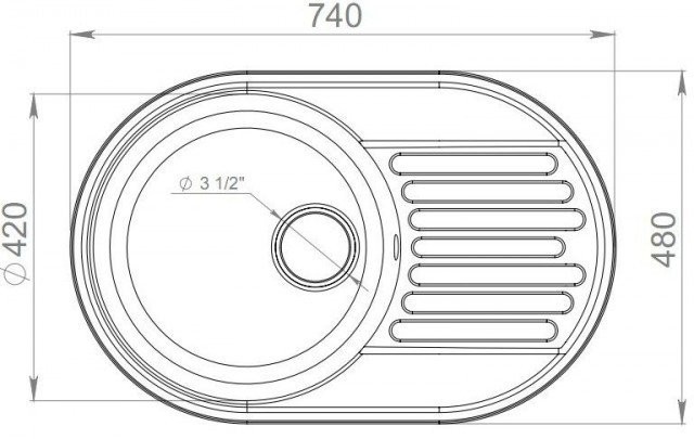 Кухонная мойка Lex Como 740 space gray
