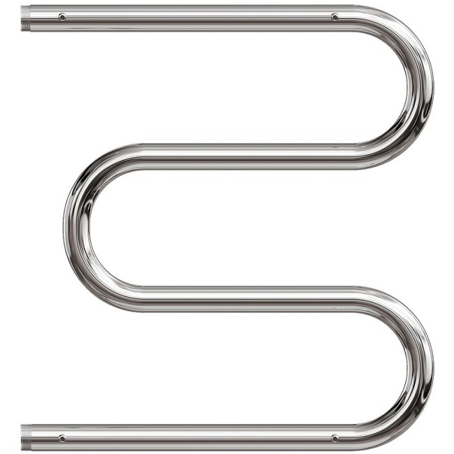 Полотенцесушитель водяной Point PN38555P 500x500 М-образный с полкой, хром