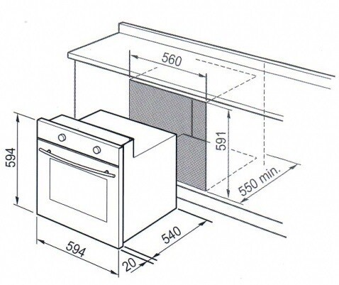 Встраиваемый газовый духовой шкаф Delonghi FGB 4