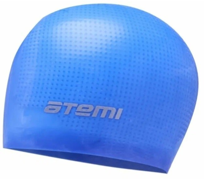 Шапочка для плавания Atemi DC505, силикон (массаж.), ярко-синий