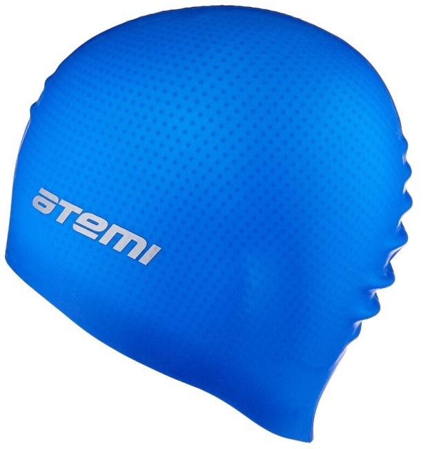 Шапочка для плавания Atemi DC505, силикон (массаж.), ярко-синий
