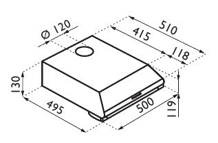 Вытяжка Ardesia X01 F50 W