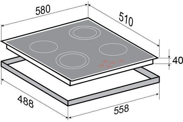 Встраиваемая электрическая варочная панель Zigmund & Shtain CNS 259.60 WX Встраиваемая электрическая варочная панель Zigmund & Shtain CNS 259.60 WX