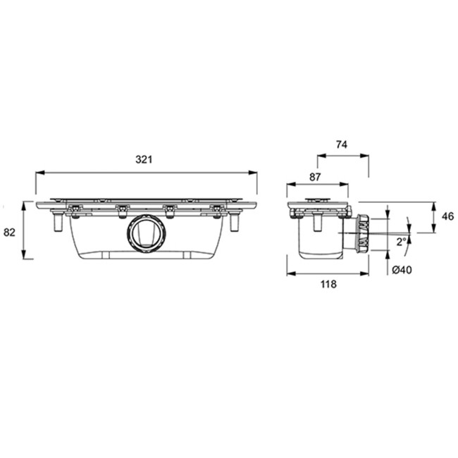 Сифон для поддона Jacob Delafon Surface (E62622-NF) Сифон для поддона Jacob Delafon Surface (E62622-NF)